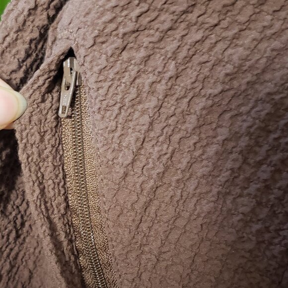 NWOT Orvis Medium Lightweight Full Zip Jacket Rayon Crepe Textured Bungee Waist - Picture 8 of 12